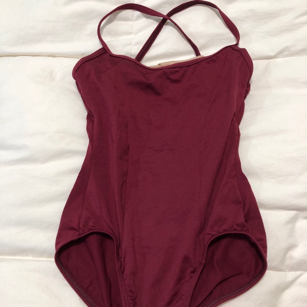 Maroon dance leotard